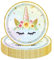 Cosoro Unicorn Paper Plates, 9 for Girls - 16 Pcs Unicorn Party Tableware, Disposable Plates for Kids Birthday Party Themed Decorations