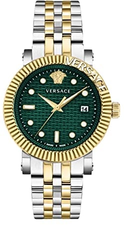 Versace Herren Armbanduhr 42 mm Armband Edelstahl New Gent Classic