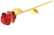 Yardenfun Rosenblüten Für Stängelrose Goldene Rose 24k In Gold Getauchte Rose Rosenblume Aus Galaxieglas Stiel Kristallrose Mama Kunstrosen Künstliche Romantisch Mutter