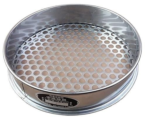 Diámetro 25 cm Agujero redondo 304 Tamiz de malla de acero inoxidable 1 mm-40 mm Agujero Cocina Alimentos horneados Frijoles Colador Colador de frutas Tamiz for el hogar y el laboratorio ( Color : 4mm