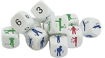 TimeTEX - Würfelset Bewegung | Unser 12er Würfel-Set bringt Abwechslung in den Unterricht und die Konzentrationsfähigkeit. Diese Würfel erleichtern spielerisches Lernen | Inhalt: 12tlg. Würfelset