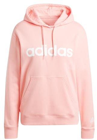 adidas Donna Essentials Linear Hoodie, Semi Pink Spark, XS