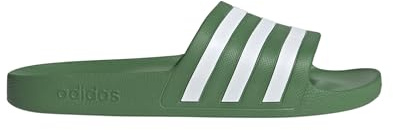 adidas Unisex Adult Adilette Aqua Slide, Preloved Green/White/Preloved Green, 12 Women/11 Men
