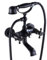 Mitigeur De Baignoire Robinet De Baignoire Noir Style Rétro Antique Mural Double Poignée Laiton Robinet Douche Avec Douchette À Main Et Flexible 1,5m, Mitigeur Bain/douche
