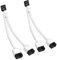 RUIZHI 2 prese USB 2.0 a 9 poli su doppio cavo di prolunga, connettore 9 pin, nylon intrecciato, per scheda madre interna del computer (bianco)