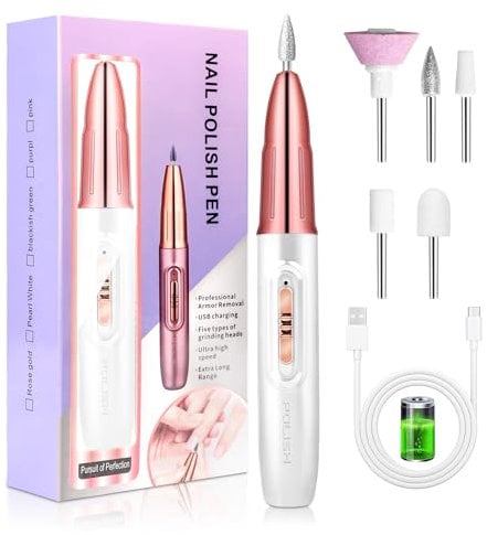 Cordless Electric Nail Drill - 30000RPM Professional Electric Nail Files for Acrylic and Gel Nails, Electric Nail Drill Machine, Efile Manicure and Pedicure Kit for Grinding Polishing Trimming