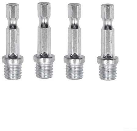 Angle Grinder Connection Adapter,Silver Connecting Rod Adapter Drill Chuck for M10 Shank Diameter(4PCS)