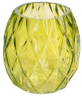 Teelichthalter Belize 9cm gelbgrün HELLGRÜN, Teelichtglas Kerzenglas Tischdekoration Party Deko