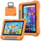 Fire HD 8 Tablet Case for Kids, Amazon Kindle Fire HD 8 & 8 Plus Tablet (2024/2022/2020 Release,12th/10th Generation) Shock-Proof Protective Back Cover Cases with Foldable Stand Holder,.Orange