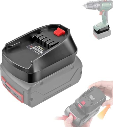 Adaptateur pour batterie Bosch Professional 18 V, adaptateur de batterie BOSB18C pour batterie Bosch Professional 18 V (bleu) BAT619 BAT620 pour Bosch maison et jardin (vert) outils électriques (GBA