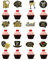 2025 Silvester Tortendeko, Happy New Year Cupcake Toppers, Frohes Neues Jahr Kuchen Deko Cake Toppers, Party Deko Muffin (12 Stück)