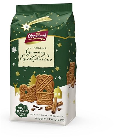 Spekulatius Kekse mit Zimt, Kardamom & Karamell 600g | Perfektes Gebäck für Weihnachten, Advent und den Winter, Weihnachtsgebäck für festliche Naschereien