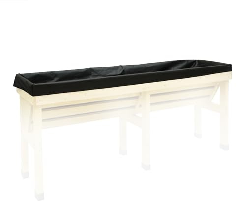 VegTrug Ersatzvlies für Hochbeet Wall Hugger 1,8 m - 179x41x29 cm - Schwarz | Passgenaue Vlieseinlage für optimales Wurzelwachstum - atmungsaktives Trennvlies mit Klettbefestigung für Pflanzkasten