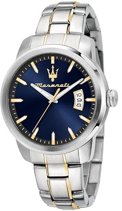 Maserati Herrenuhr aus Stahl, Uhrzeit, Datum, Analog, 42 mm, SUCCESSO-Kollektion - R8853121011
