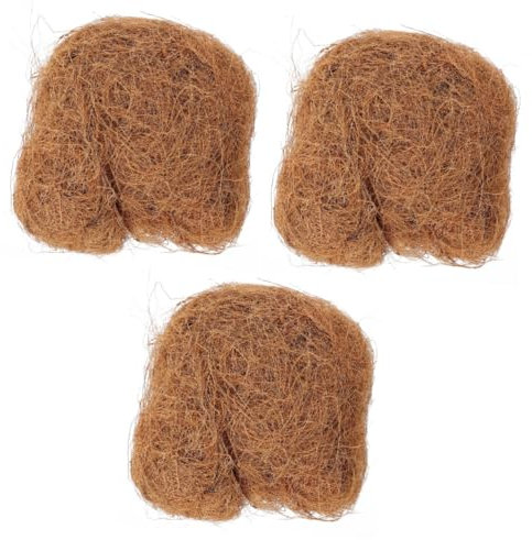 HEMOTON 3 Stück 1 Kokospalmenseidenerde wasseraufbewahrung Gartenarbeit Flowerpot blumenerde pflanzerde CAPI pflanzkübel Kokoserde Beschützer vor Tieren Pflanzentopf Kokosfaser Mulchfaser