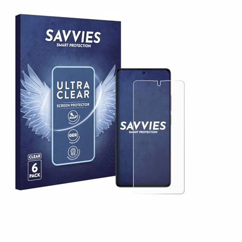 Savvies Schutzfolie für Xiaomi Poco M6 Pro 4G | 6 Stück Transparenter Displayschutz Made in Germany Ultra-Klar Displayschutz-Folie