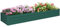 Outsunny Galvanised Raised Bed for Garden, Rectangular Outdoor Elevated Planter Box with Safety Edging and Open Bottom for Growing Flowers, Herbs and Vegetables, 240 x 60 cm, Green