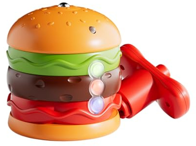 Kreisel für | Anti-Stress-Kreisel Hamburger, beleuchtet, tragbar, Lernspiel, interaktiv, für Zuhause, Kindergarten, Schule und Klassenzimmer