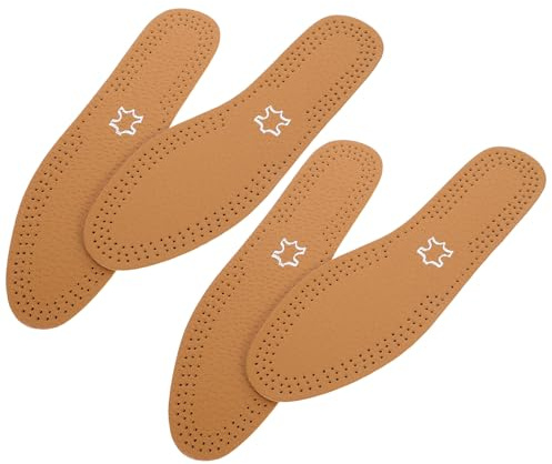 Atmungsaktive Einlegesohlen für Schuhe, 2 Paar, Größe 39/40 | Schweißabsorbierend und Geruchshemmend, Latexbasis mit Kunstleder, für Lauf und Sporteinsatz
