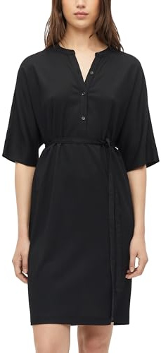 s.Oliver Strukturiertes Jersey-Kleid mit Gürtel und Knopfleiste