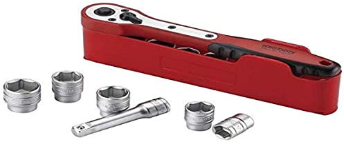 Teng M1413N1 4-13 mm 1/4-Inch Square Drive Basic Socket Set (13-Piece)