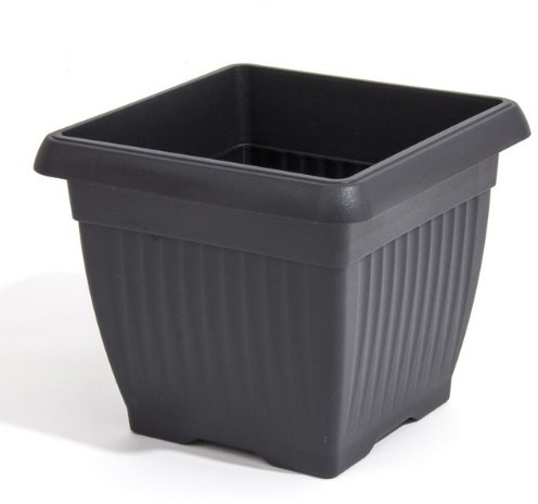 Prosper Plast DKWT24-S433 Pot de Fleurs Terra, 24 x 24 x 20 cm, Anthracite