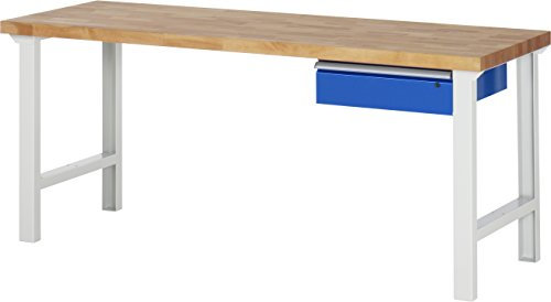 Rau 03 7001A1-207B4S.11 Serie 7000-Werkbank Baukasten-Bauweise, Lichtgrau/Enzianblau