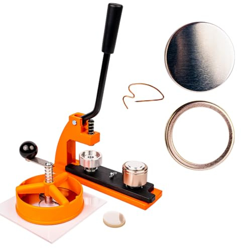 Buttonmaschine 25mm Pins | Button Maker mit 250 Buttons | Selbstgemachte Buttons | Button Maschine Set mit Kreisschneider | Europäisch gemacht | Auswechselbare Größen