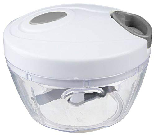 Mini hachoir manuel à 2 lames inox - Pratique et utilisation facile - Coloris Blanc et Vert