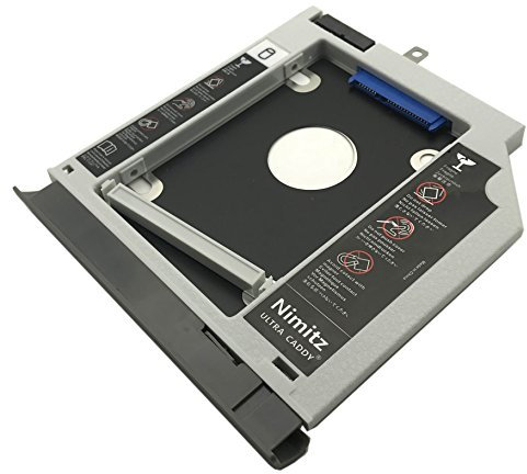 Nimitz Disco Duro 2 nd SSD Disco Duro Caddy para Lenovo IdeaPad 320 330 520 con Bisel/Soporte