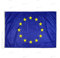 Domina Pubblicità Bandera Europa 225x150 cm en Tela náutico 115g/m², Bandera unión Europea 225x150 Lavable, Bandera UE 225x150 con cordón, Doble Costura perimetral y Cinta de Refuerzo