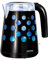 MPM MCZ-86/C Elektrischer Wasserkocher 1,7 Liter, BPA-freier Kunststoffbehälter, Kabellos, Abschaltautomatik, Beleuchteter Innenraum, Schwarz, 2200W, Kunststoff