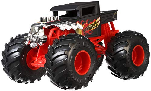 Hot Wheels GCX15 - Monster Trucks 1:24 Die-Cast Spielzeugauto Bone Shaker, Spielzeug ab 3 Jahren, Mehrfarbig