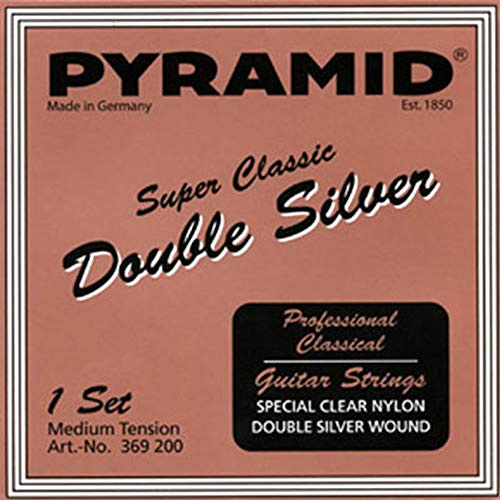 Pyramid Super Classic Doppelsaiten für Akustikgitarre, Nylon, silberfarben