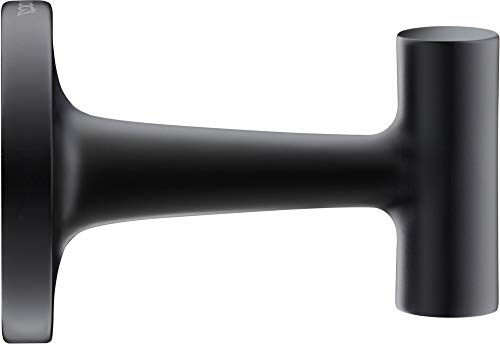 Duravit Handtuchhaken Starck T, Handtuchhalter Wandmontage, Handtuchhalterung für 1 Handtuch, Schwarz Matt