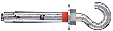 fischer - Tacos anclaje metálico de expansión, tacos hormigón, pared con gancho, Bolsa 4 uds FSL M6x45