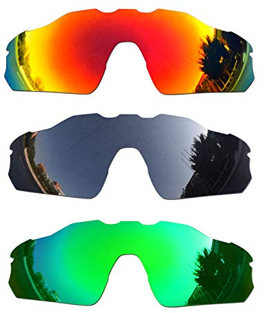 SOODASE Für Oakley Radar EV Pitch Sonnenbrillen Rot/Schwarz/Grün Polarisierte Ersatzgläser