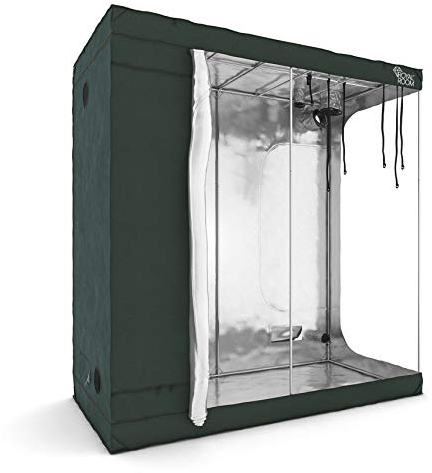 RoyalRoom® - Growzelt 240x120x250 cm - Indoor Gewächshaus - Starker Bezug, Waschbar, Lichtdicht - Rohrstärke 19 mm, Robuster Reißverschluss - Growbox, Grow Tent, Grow Zelt, Grow Box, Pflanzzelt C240SH