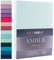 DecoKing Fitted Sheet Single 100% Combed Cotton Soft Jersey Bed Sheet 80x200-90x200 cm Light Blue Amber