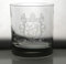 Arte-Deco Vaso Whisky BAJO Personalizado Escudo HERÁLDICO, Grabado cumpleaños, Aniversario, día Padre y Madre, jubilación, Hombre y Mujer