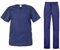 B-well Cesare Unisex-Schrubb-Set Schlupfkasack + Schlupfhose Set Medizin Arzt Uniform Schlupfjacke Oberteil mit Hose Medizinische Berufsbekleidung Marine XL