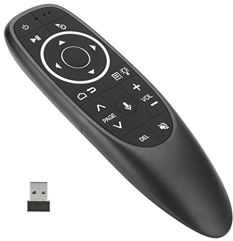 Sxhlseller Voice-Air-Fernbedienungsmaus mit Hintergrundbeleuchtung, Kabellose 2,4-G-Smart-Sprachfernbedienungsmaus, IR-Lernfernbedienung Fly Air-Maus für PC-Laptop, Smart-TV, Android-TV-Box