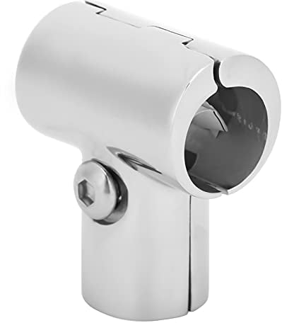 3 Vie per Tubo Tondo per Aggancio, Connettore a T in Acciaio Inossidabile, Connettore Diviso a 3 Vie Accessori di Collegamento per Tubi Lucidati Raccordi Hardware per Tubi per Yacht(22mm)