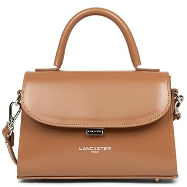 LANCASTER | Suave Even - Petit Sac à Main Refente de Cuir de Vachette Lisse Camel