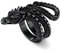 U7 Schwarz Wikinger Drache Ring für Männer - Vintage Lóng Motiv Großer Hip Hop Street Style Modeschmuck für Vatertag Geburtstag (Größe 62)