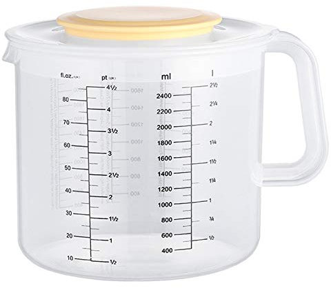 Vasos Medidores de Onzas de PláStico y Jarra Mezcladora para Hornear Tapa Jarras/Jarras Medidoras de LíQuidos en Ml Protector Salpicaduras