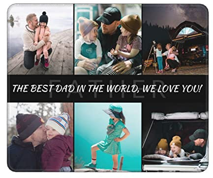 Tapis De Souris Collage Photos Famille Personnalisé 300 X 250 X 3 mm Tapis De Souris De Jeu Personnalisée Tapis De Souris De Bureau Image Personnalisé Pour Lui Fête Des Pères Petit Ami Papa Grand-père