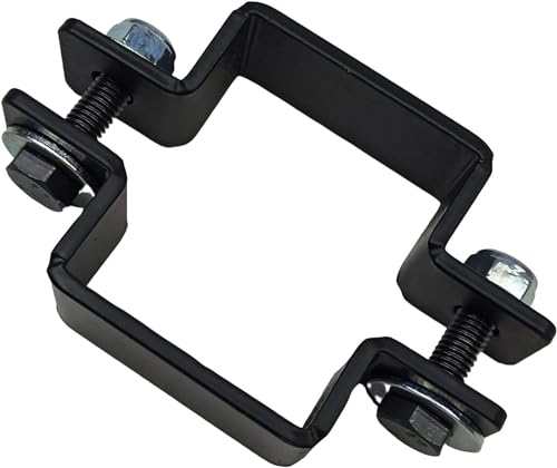 4mm dicke ST52 Stahl Quadratrohrschelle Vierkant, (A: 90 x B: 42,5 x C: 130 mm)