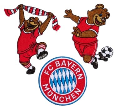 FC Bayern München Aufnäher I Patches I 3er-Set I Rot
