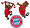 FC Bayern München Aufnäher I Patches I 3er-Set I Rot